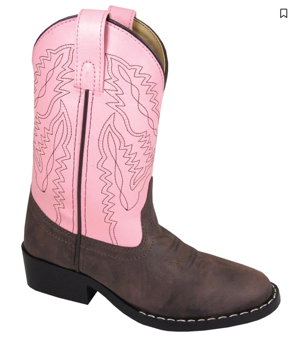 Smoky Mountain Monterey Pink & Brown Western Boots size 6